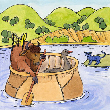 Tȟatȟáŋka na Wàta - The Buffalo and the Boat - Image 2