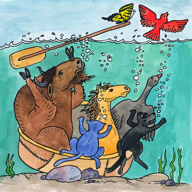 Tȟatȟáŋka na Wàta - The Buffalo and the Boat - Image 3