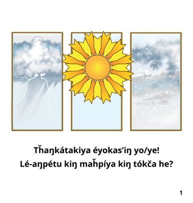 Lé-Aŋpétu kiŋ Maȟpíya kiŋ Tókča He? - What is the Sky Like Today? - Image 2